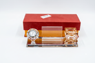 Premium Luxury Crystal Desk Organizer Set with Analog Clock & Pen Stand