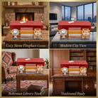 Premium Luxury Crystal Desk Organizer Set with Analog Clock & Pen Stand