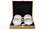 Premium Silver Finish 4 Bowl & Spoon Serving Gift Set with Luxury Box