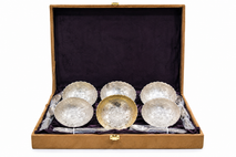 Premium Decorative Dry Fruit & Serving Bowl Set with Spoons and Luxury Gift Box