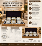 Premium Decorative Dry Fruit & Serving Bowl Set with Spoons and Luxury Gift Box
