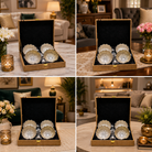 Premium Silver & Gold Finish 4 Bowl Serving Set with Spoons and Luxury Gift Box