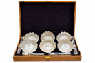 Premium Decorative Silver Finish Serving Bowl & Spoon Set with Wooden Gift Box