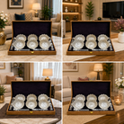 Premium Decorative Silver Finish Serving Bowl & Spoon Set with Wooden Gift Box