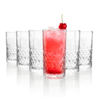 CELLO Unity Hi-Ball Drinking Glasses Set of 6 | 275ml Crystal Clear Toughened Glass | Lead-Free, Dishwasher, Freezer & Fridge Safe | For Water, Juice, Milk, Mocktails & Cold Drinks
