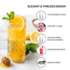 CELLO Unity Hi-Ball Drinking Glasses Set of 6 | 275ml Crystal Clear Toughened Glass | Lead-Free, Dishwasher, Freezer & Fridge Safe | For Water, Juice, Milk, Mocktails & Cold Drinks