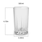 CELLO Estonia Glass Tumbler Set of 6 | 310ml Crystal Clear Drinking Glasses | Elegant Beverage Tumblers for Water, Juice, Mocktails & Soft Drinks