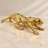 Anupam Premium Luxury Golden Leopard Decorative Showpiece | Premium Home & Office Decor Figurine