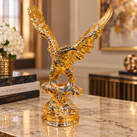 Anupam Premium Majestic Golden Eagle Decorative Showpiece | Premium Eagle Statue for Home & Office Decor