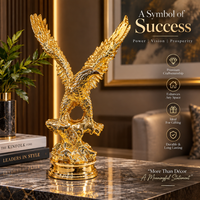 Anupam Premium Majestic Golden Eagle Decorative Showpiece | Premium Eagle Statue for Home & Office Decor
