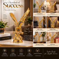 Anupam Premium Majestic Golden Eagle Decorative Showpiece | Premium Eagle Statue for Home & Office Decor