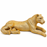 Anupam Premium Luxury Golden Leopard Resting Showpiece | Premium Home & Office Decor Figurine