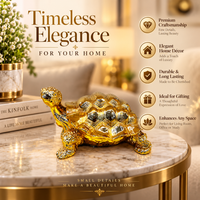 Anupam Premium Luxury Golden Tortoise Decorative Showpiece | Premium Home & Office Decor Figurine