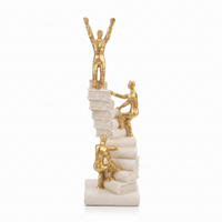 Anupam Premium Golden Success Journey Showpiece with Stacked Books | Motivational Home & Office Décor Figurine