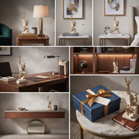 Anupam Premium Golden Success Journey Showpiece with Stacked Books | Motivational Home & Office Décor Figurine