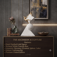 Anupam Premium Golden Teamwork Balance Showpiece with Geometric White Base | Motivational Home & Office Décor