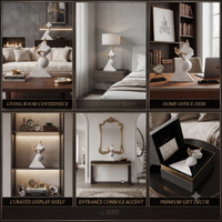 Anupam Premium Golden Teamwork Balance Showpiece with Geometric White Base | Motivational Home & Office Décor