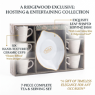 Anupam Premium 7-Piece White Tea & Coffee Cup Set with Designer Serving Plate | Elegant Gift Set