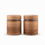 Anupam Premium Wooden Feel Glass Storage Jar Set with Lids | 2-Piece Kitchen Canister Set