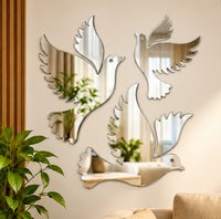 Anupam Wall Mirror Stickers Silver Mirror SKU 108428C, image 2