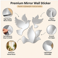Anupam Wall Mirror Stickers Silver Mirror SKU 108428C, image 3