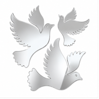 Anupam Wall Mirror Stickers Silver Mirror SKU 108428C, image 4