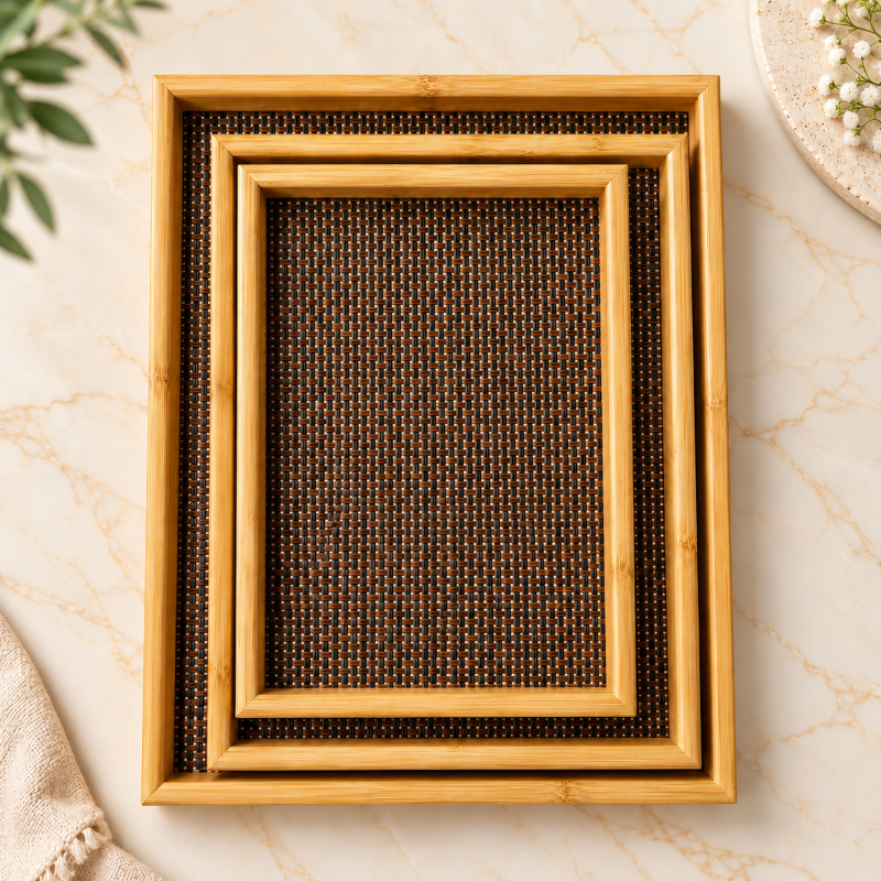 Anupam Serving Trays Brown & Gold 118079b product view 1