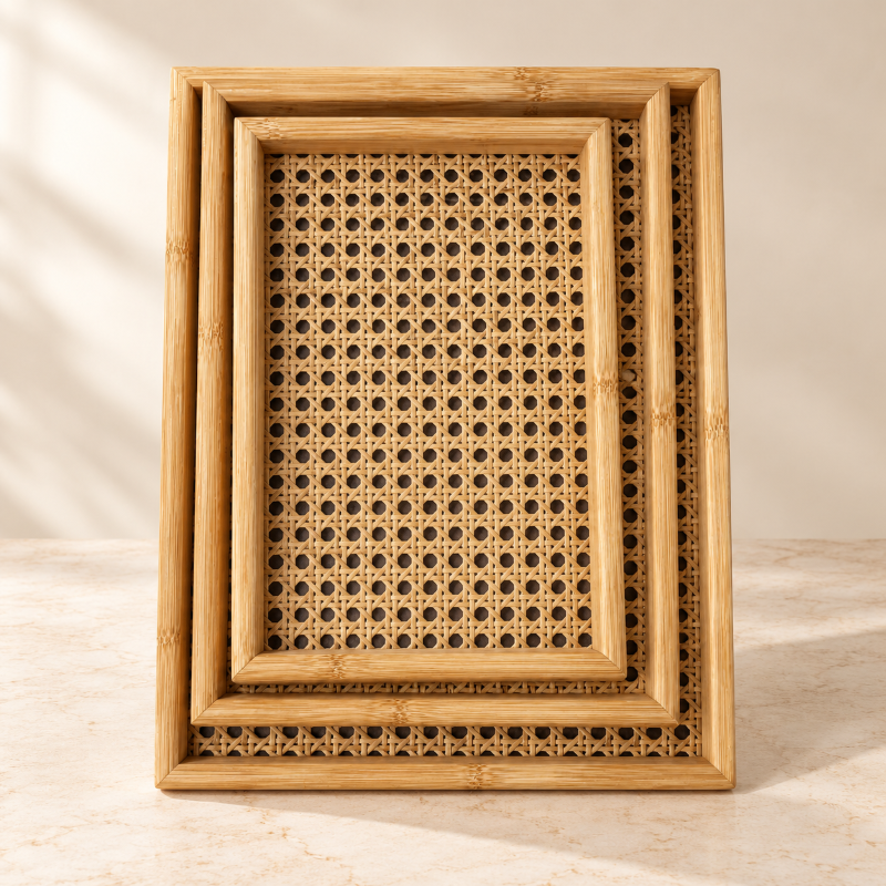 Anupam Serving Trays Beige & Natural Brown 118079c product view 1