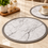 Anupam Round 22 cm White Marble Vein Design Trivet with Grey Border | Elegant Kitchen Countertop and Dining Table Hot Pot Stand view 1
