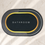 Anupam Black Oval BATHROOM Printed Floor Mat with Gold Accent Border | Non Slip Style Bathroom Door Mat and Entrance Rug view 1