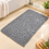 Anupam 125770A Grey Pebble Texture Bathroom Floor Mat with Interlocking Round Disc Pattern | Decorative Bath and Shower Area Rug view 1