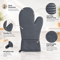 Charcoal Grey Oven Mitts & Kitchen Gloves photo 3