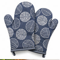Navy Blue & White Oven Mitts & Kitchen Gloves photo 5