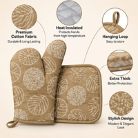 Taupe Beige oven mitt photo 3