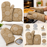 Taupe Beige oven mitt photo 4