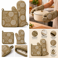 Taupe Beige oven mitt photo 5