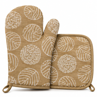 Taupe Beige oven mitt photo 6