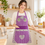 Purple and Cream Floral kitchen apron photo 1