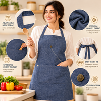 Denim Blue kitchen apron photo 2