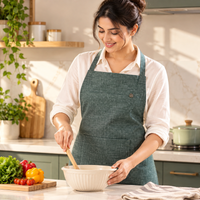 Sage Olive Green kitchen apron photo 2