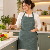 Sage Olive Green kitchen apron photo 3