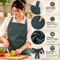 Sage Olive Green kitchen apron photo 5