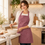 Dusty Rose Maroon kitchen apron photo 1