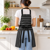 Black & White striped kitchen apron photo 2