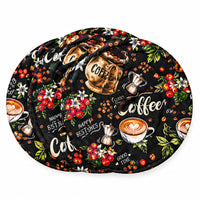 Black Coffee Print quilted table mat photo 5
