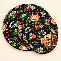 Black Coffee & Multicolour Print table mat photo 1