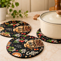 Black Coffee & Multicolour Print table mat photo 2