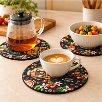 Black Coffee & Multicolour Print table mat photo 3