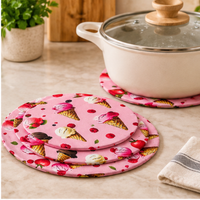 Pastel Pink Ice Cream Print table mat photo 2