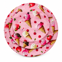 Pastel Pink Ice Cream Print table mat photo 5